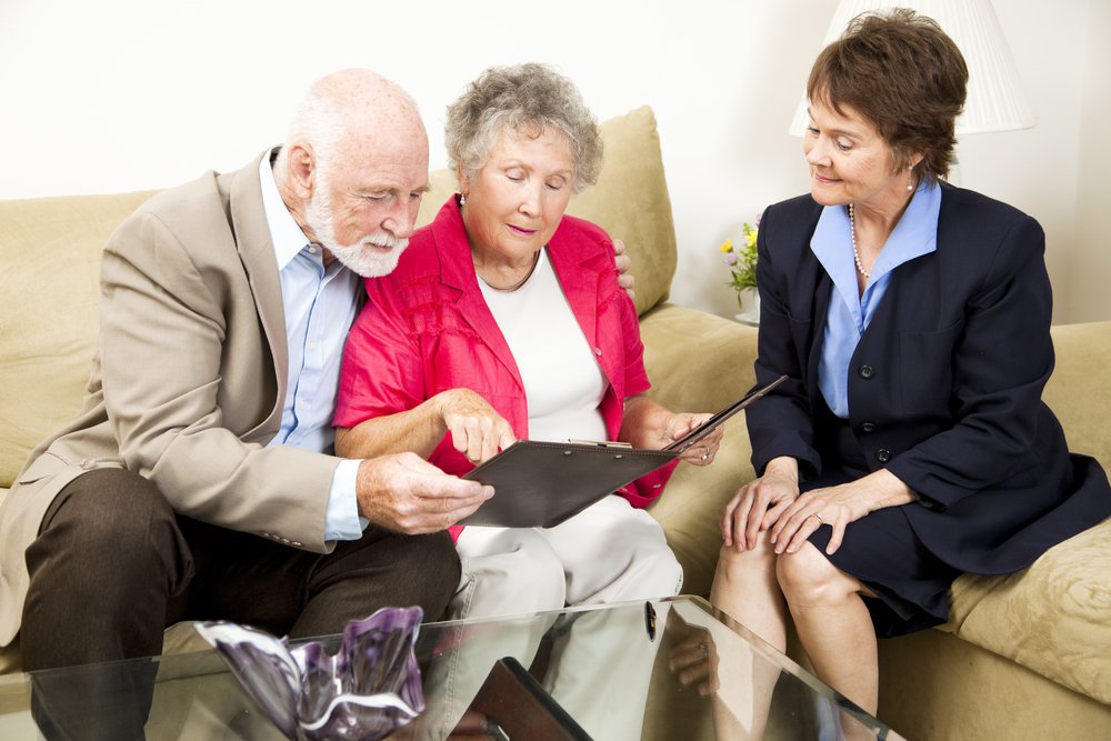 Conservator with a Conservatorship Bond helping elderly with finances